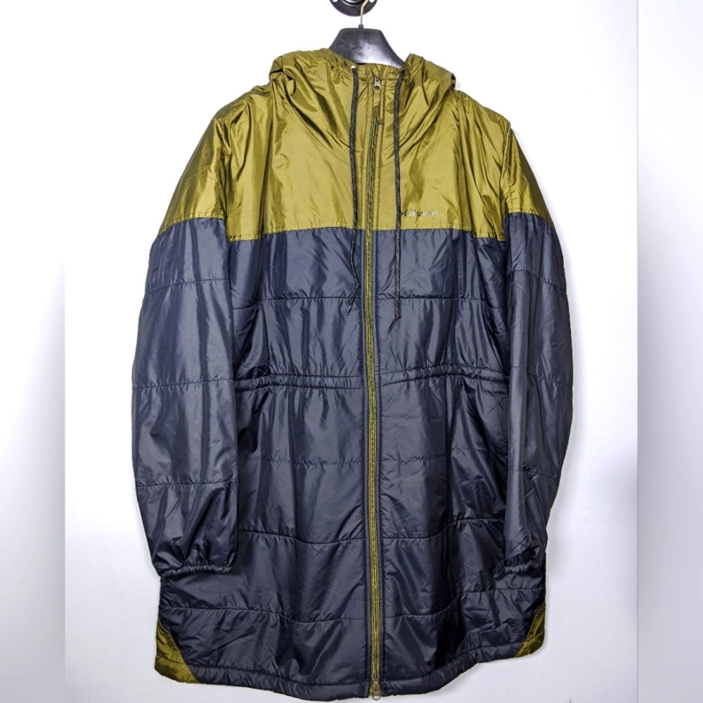 NEW Columbia Womens Flash Challenger Sherpa Lined Long Jacket XXL blue/green